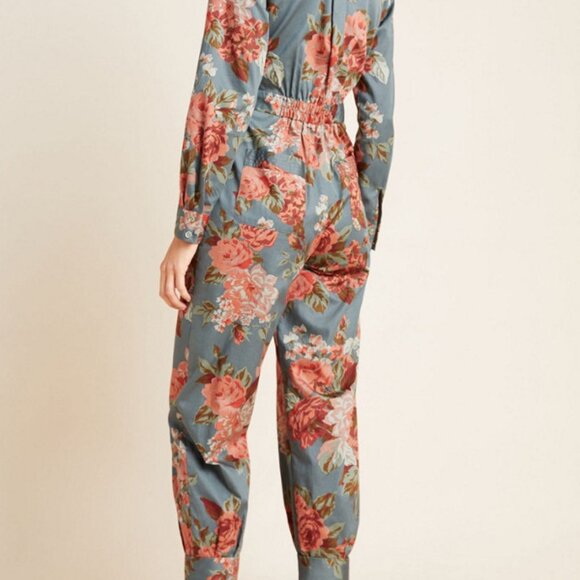 Anthropologie Fiona Floral Utility Jumpsuit - Picture 3 of 6